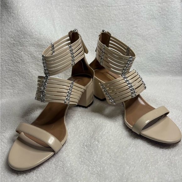 GUC Aquazzura- Ravello Leather Cream Sandals. Size 37 main image 10